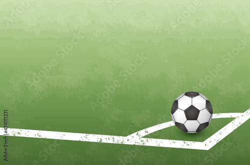 コーナーキックのイメージイラスト（サッカーボール）（ベクター画像）