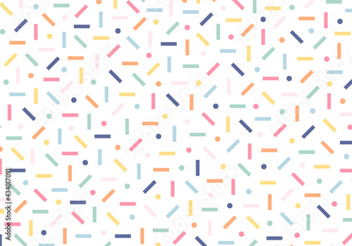 Small, elongated particles form a regular pattern. Simple pattern design template.