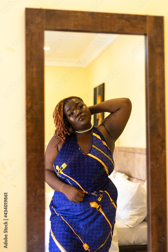 Fototapeta premium portrait of a woman’s mirror reflection 