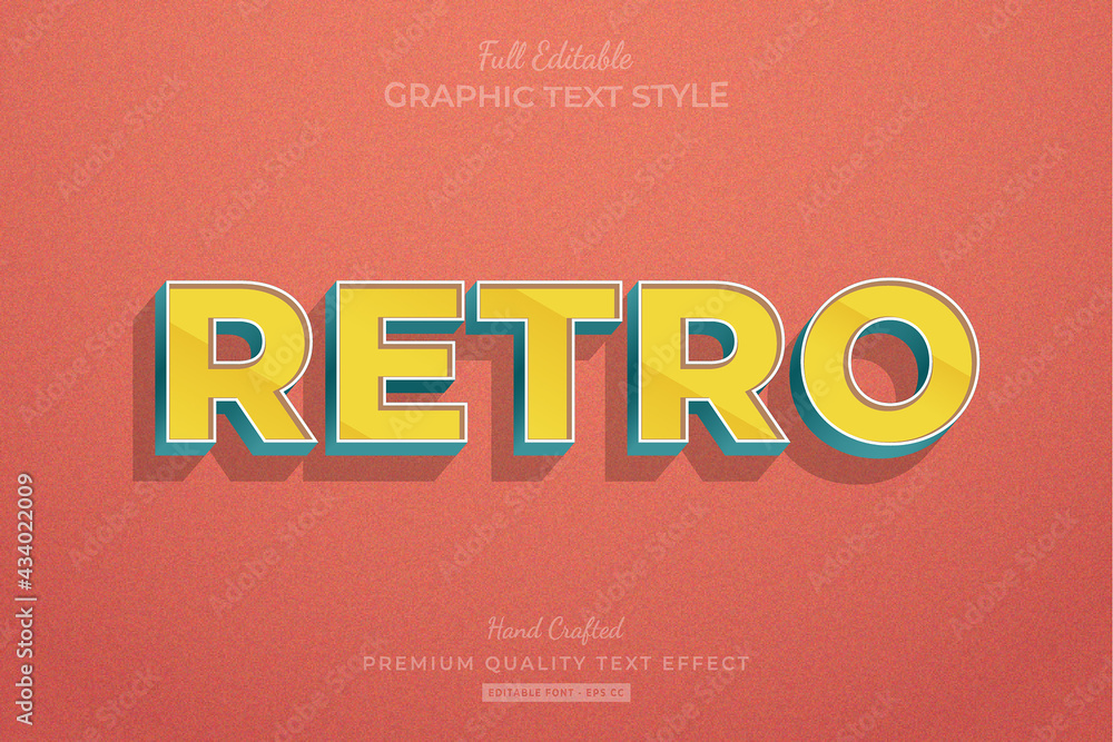 Obraz premium Retro Old Stripped Editable Text Effect Font Style