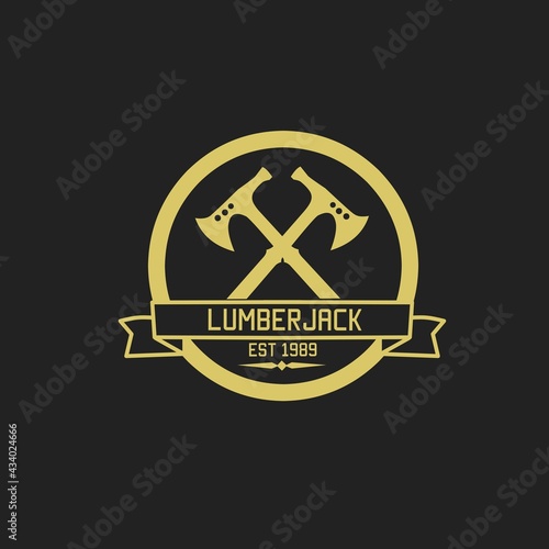 Illustration Vector Graphic of Lumberjack Logo Perfect for Your Business Apparel Design,Company Identity etc