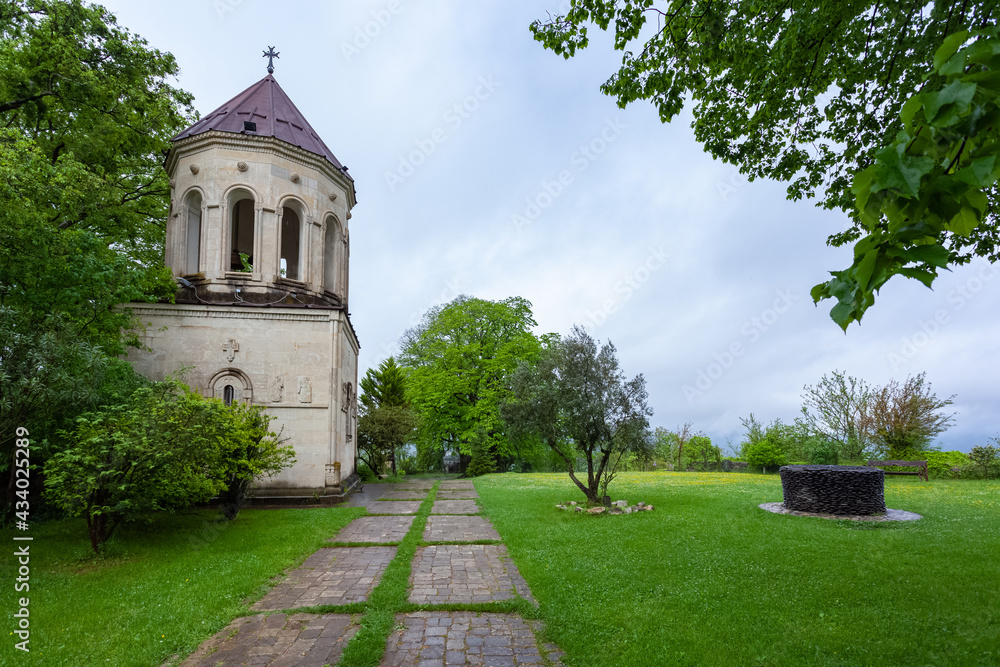 Acient Martvili monastery in Georgia, orthodox church. Travel
