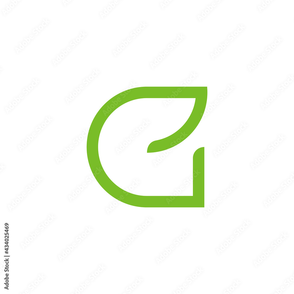 letter e eco leaf green color thin geometric line logo vector letter e eco leaf green color thin geometric line logo vector