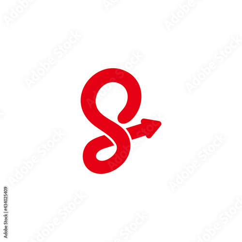 letter s motion spiral motion arrow logo vector