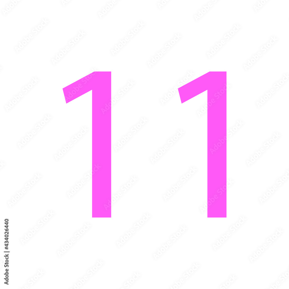 11 NUMBER SIMPLE CLIP ART VECTOR ILLUSTRATION 11 NUMBER SIMPLE CLIP ART VECTOR ILLUSTRATION