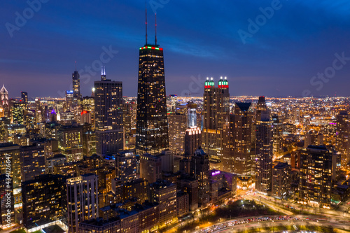 Chicago night sky