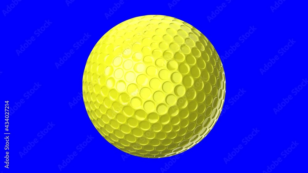 Yellow golf ball isolated on blue chroma key background.
Loop able 3d animation for background.
Yellow golf ball isolated on blue chroma key background.
Loop able 3d animation for background.