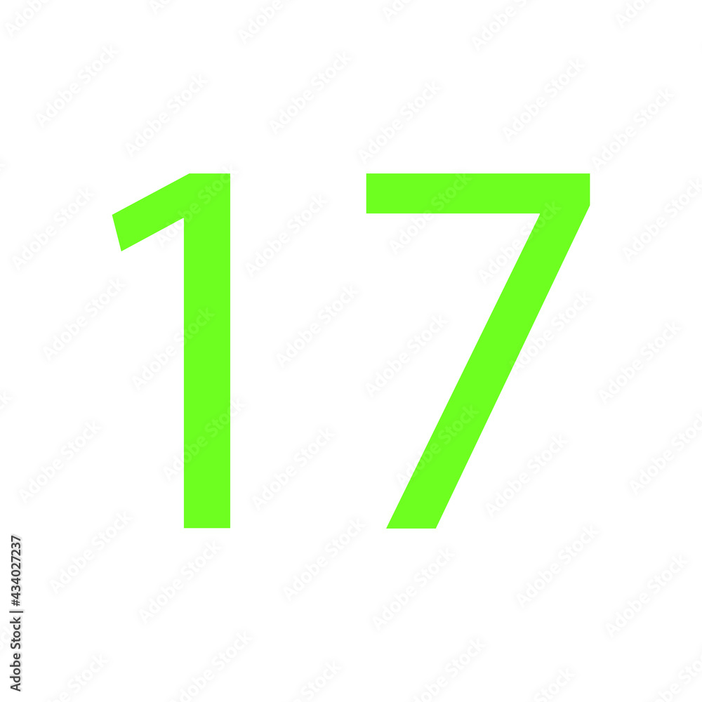 17 NUMBER SIMPLE CLIP ART VECTOR ILLUSTRATION 17 NUMBER SIMPLE CLIP ART VECTOR ILLUSTRATION