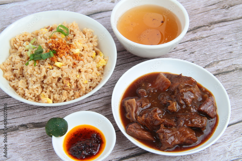 Freshly cooked Filipino food called Beef Pares Freshly cooked Filipino food called Beef Pares