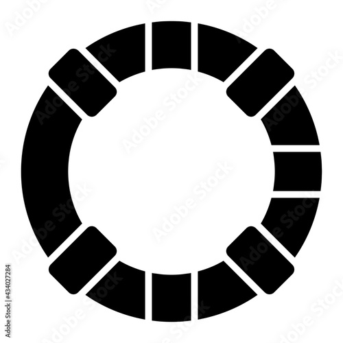 A glyph design, icon of lifebuoy

