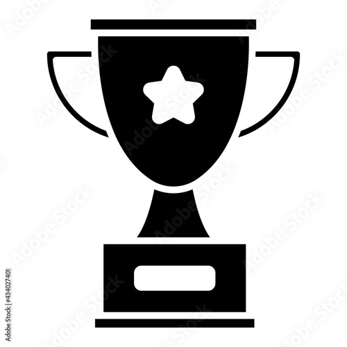 A glyph design, icon of trophy