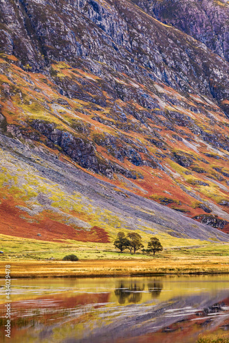 Autumn landscape in Highlands, Scotland, United Kingdom. Beautiful