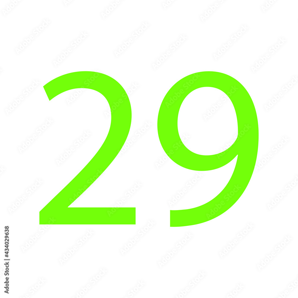 29 NUMBER SIMPLE CLIP ART VECTOR ILLUSTRATION 29 NUMBER SIMPLE CLIP ART VECTOR ILLUSTRATION