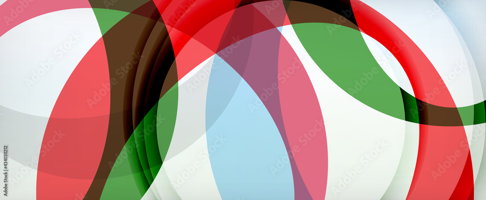 Obraz premium Ring geometric shapes, o letter repetition wallpaper. Abstract background for business or technology presentations, internet posters or web brochure covers