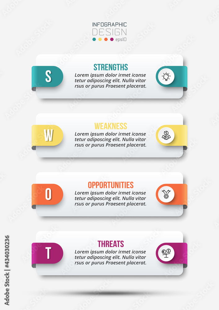 swot analysis business or marketing  infographic template.