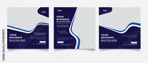 	
Creative business marketing banner for social media post template	
