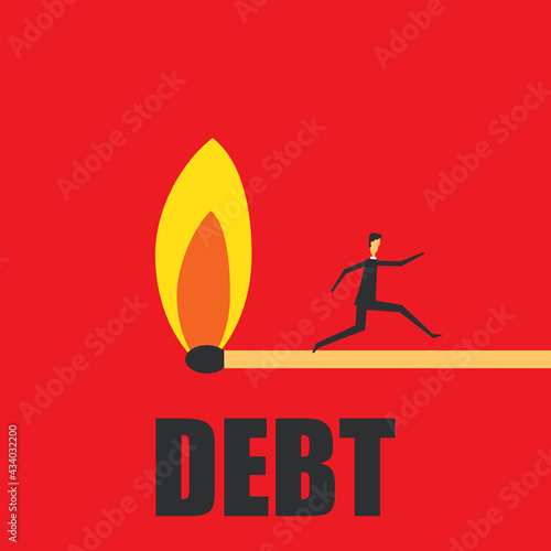 Debt Financial freedom Business concept