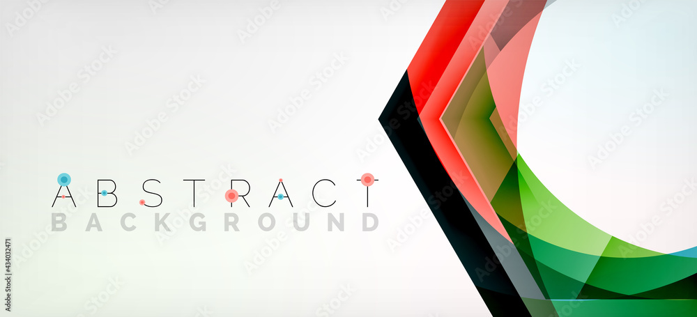 Obraz premium Transparent hexagons geometric shapes abstract background