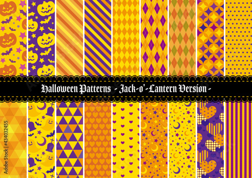 ハロウィンイメージのパターンスウォッチ集－お化けカボチャVer.－