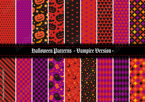 ハロウィンイメージのパターンスウォッチ集－ヴァンパイアVer.－
