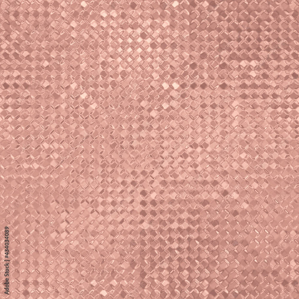 Fototapeta premium Rose gold foil seamless pattern, pink golden glitter texture