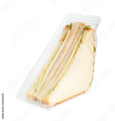 Sandwiches in clear plastic package