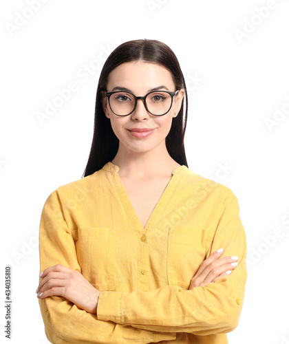 Beautiful young woman weari...