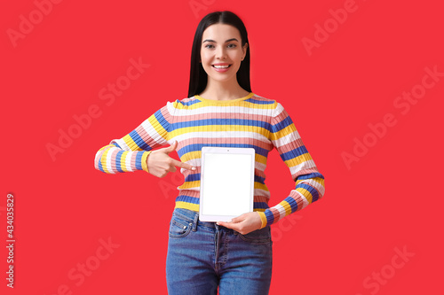 Beautiful young woman with ...