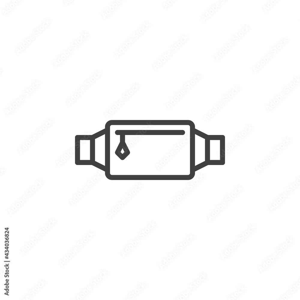 Waist bag line icon