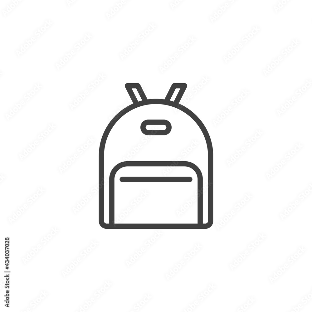 School Bag line icon School Bag line icon