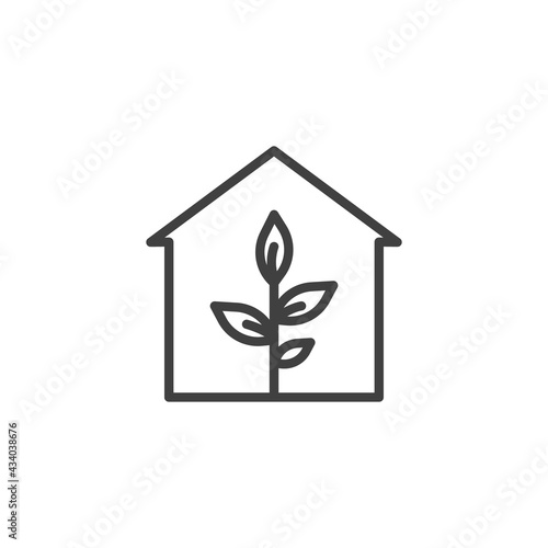 Greenhouse line icon