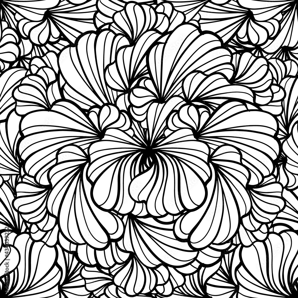 Vector abstract floral elements seamless pattern Vector abstract floral elements seamless pattern