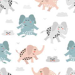 Crédence de cuisine Éléphant patrons Éléphant enfantin texture textile créative  © ihorzigor