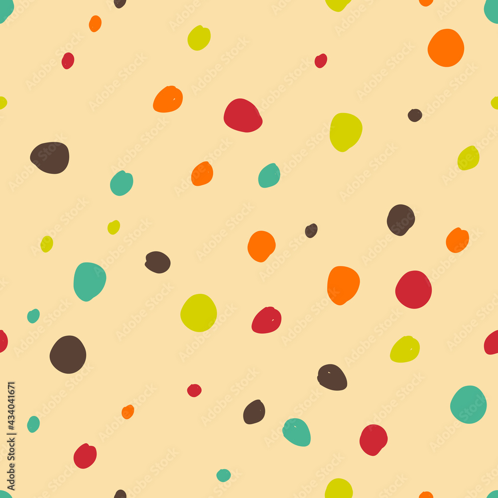 Polka dots seamless pattern. Creative texture for fabric, textile Polka dots seamless pattern. Creative texture for fabric, textile