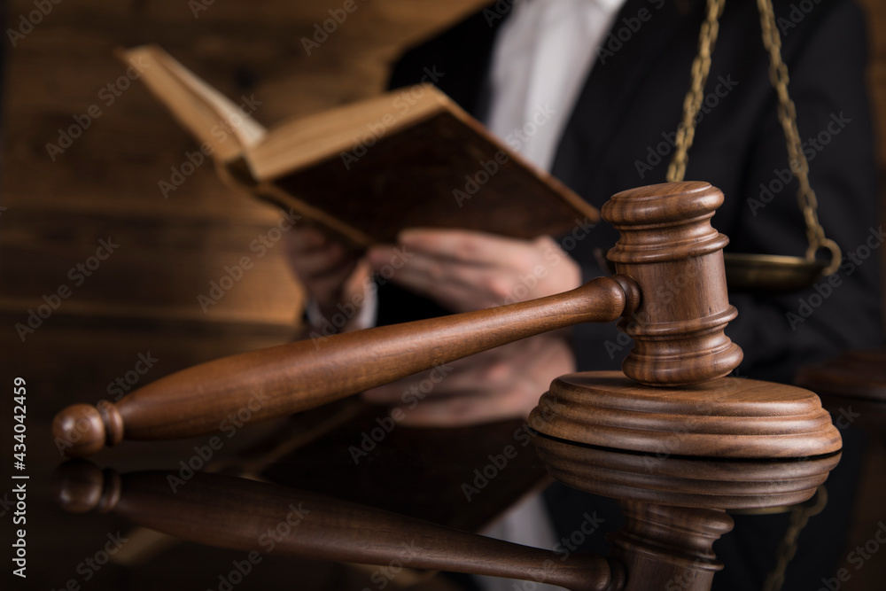 People, Wooden gavel barrister, justice concept
