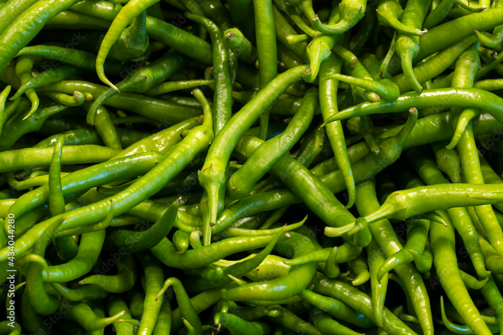 Organic green peppers. Close-up pepper background Organic green peppers. Close-up pepper background