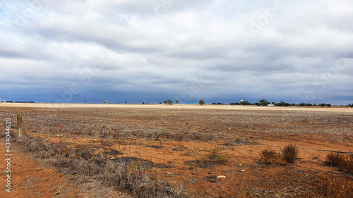 Storm over the Mallee plain Australia outback