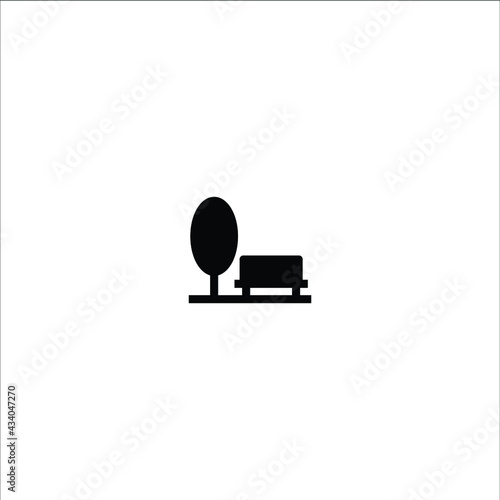 Park solid icon vector 