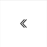 Double left arrow outline icon
