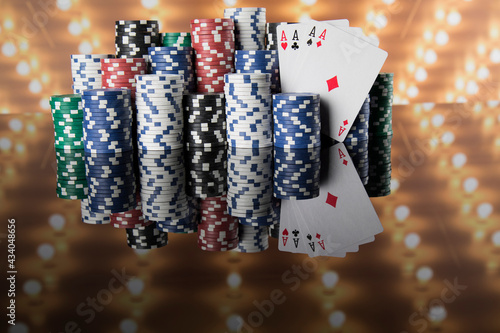 Classic casino, Poker Chips background