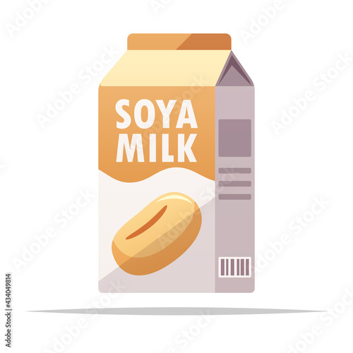 Carton of soya milk vector isolated illustration