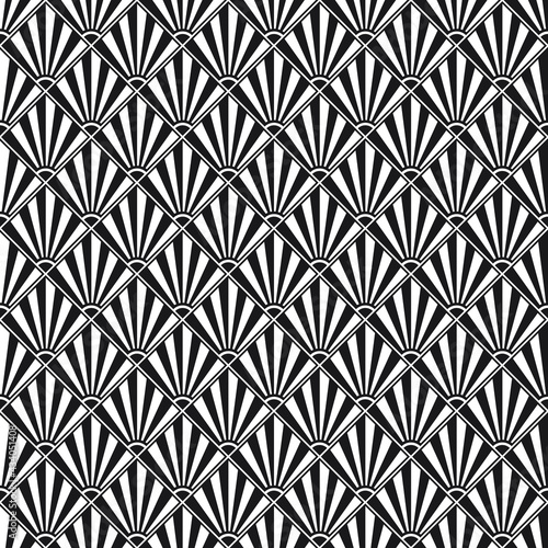 Art-Deco pattern with rhombuses. Vector seamless pattern, made in Art-Deco style.