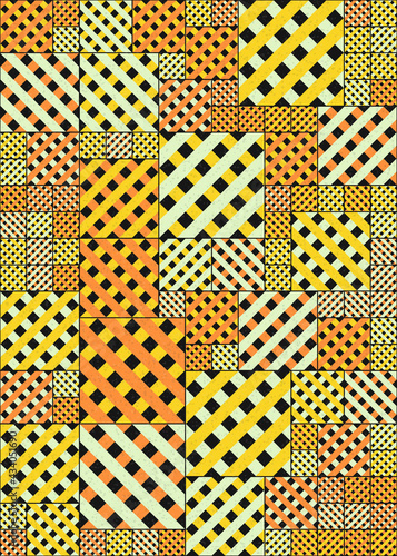 Abstract Geometric Pattern generative computational art illustration