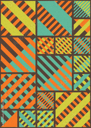 Abstract Geometric Pattern generative computational art illustration
