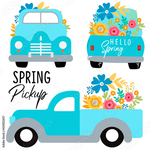 Spring Pickup celebration card illustration