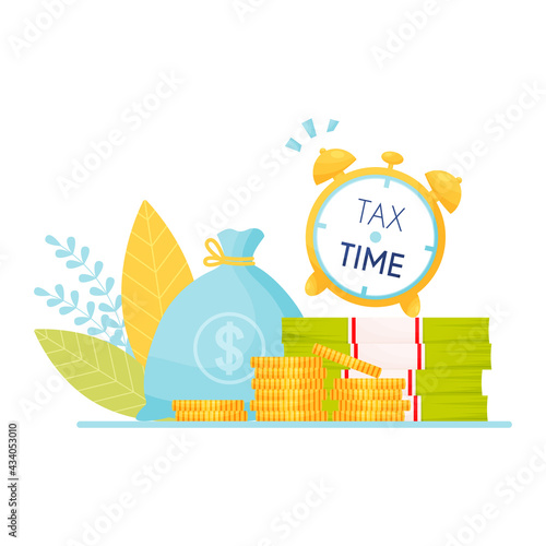 Tax time background. Vector illustration