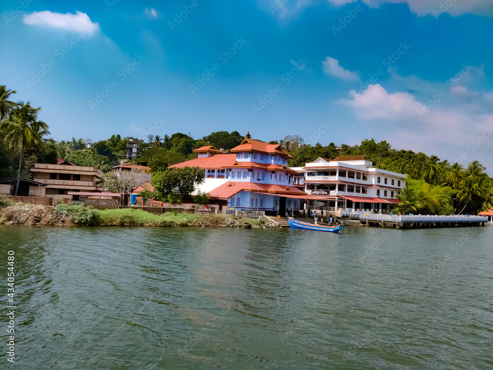 Amazing view of temple located near the lake