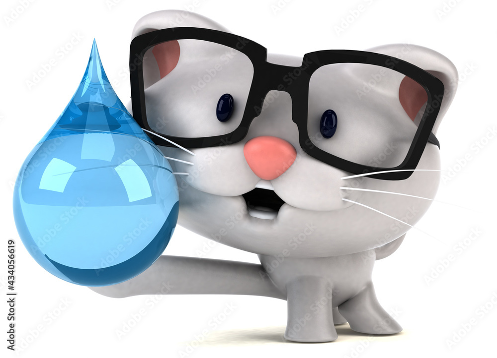 Fun cat - 3D Illustration Fun cat - 3D Illustration