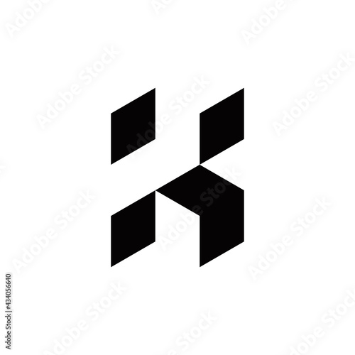 k initial logo design vector template