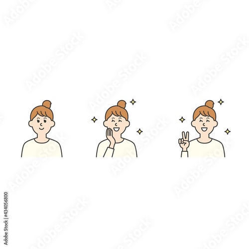若い女性のイラスト